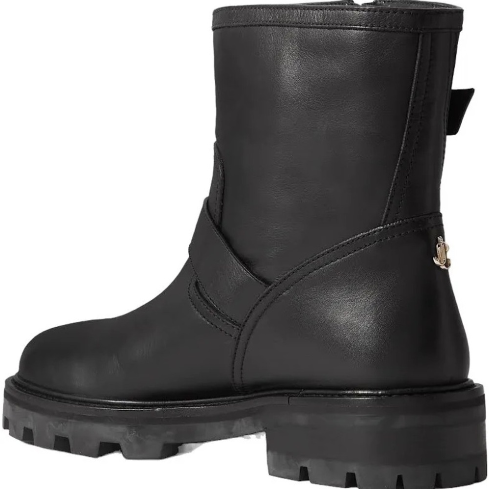 Jimmy Choo Youth II Black Leather Boots Women - Picture 3 of 13